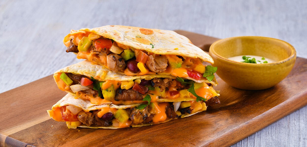 Quesadilla with Plant-based Meat – - Recipe