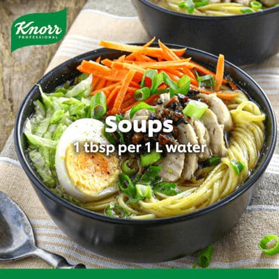 Knorr Chicken Broth Base 1.5kg - Knorr Chicken Broth Base helps you consistently deliver a richer, full meaty flavor that diners love.