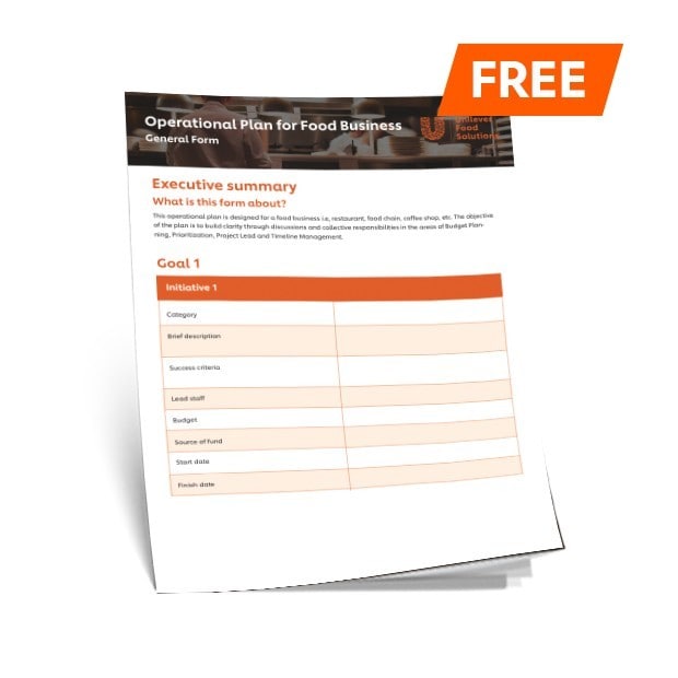 FREE Operational Plan for Restaurants