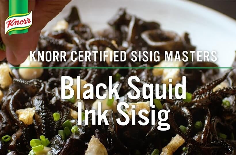 Knorr Certified Sisig Masters Black Squid Ink Sisig with Knorr Logo