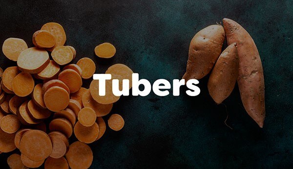 Tubers can be eaten in a huge variety of ways, including boiled, baked, or as a sweetened pudding Tubers can be eaten in a huge variety of ways, including boiled, baked, or as a sweetened pudding