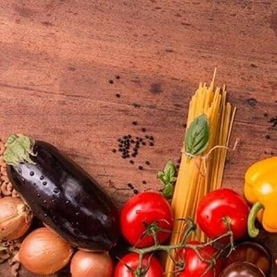Image of fresh vegetables and pasta Image of fresh vegetables and pasta