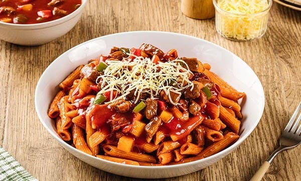 Beef Kaldereta Pasta Beef Kaldereta Pasta