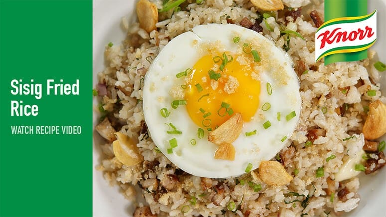 Knorr Sisig Fried Rice recipe video