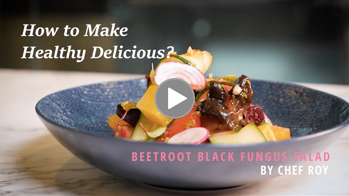 How to make healthy delicious beetroot black fungus salad by chef roy