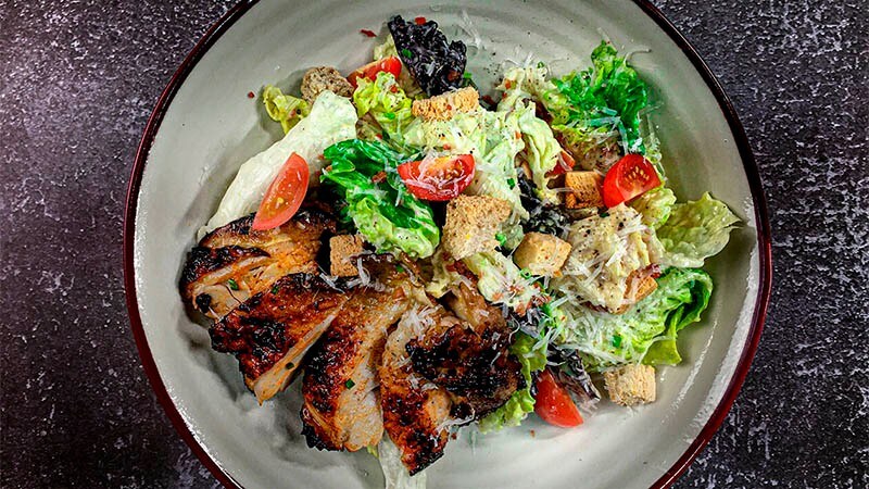Caesar Salad with Grilled Chicken Inasal Caesar Salad with Grilled Chicken Inasal