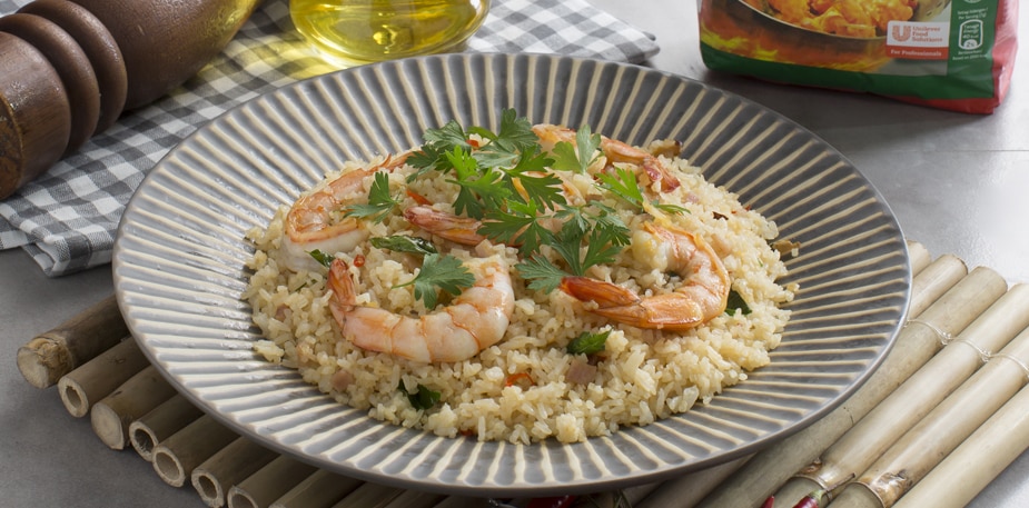 Salted Egg and Shrimp Fried Rice