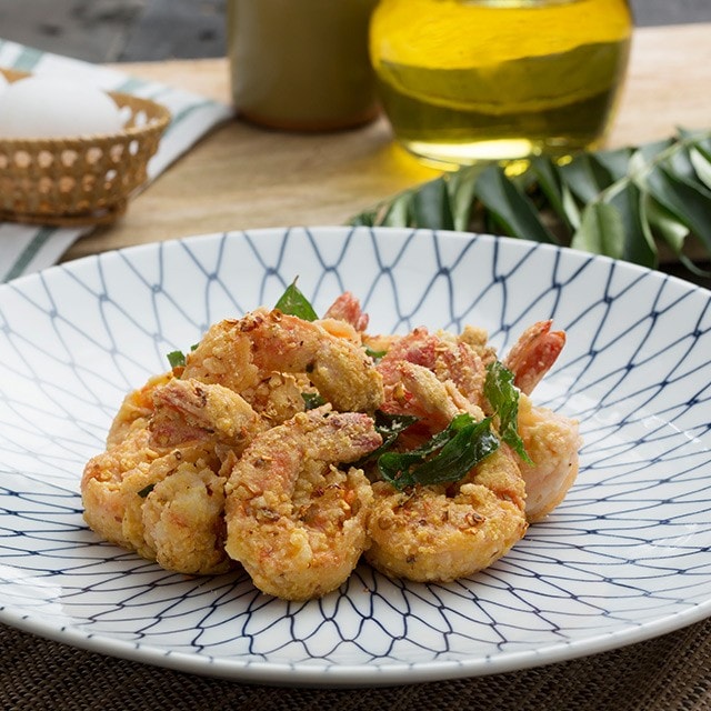 Salted Egg Shrimp Poppers