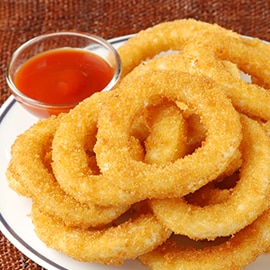 Deep-fried potato rings Deep-fried potato rings