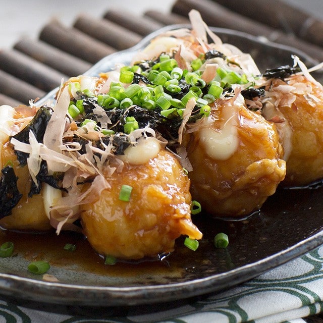 Squid Balls in Honey Miso Glaze