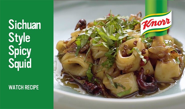 Knorr sichuan style spicy squid Watch recipe video