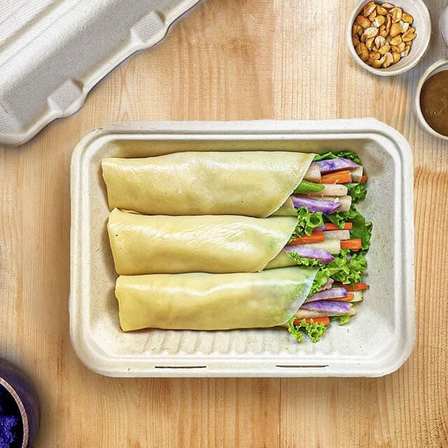 Fresh Lumpia with Ube