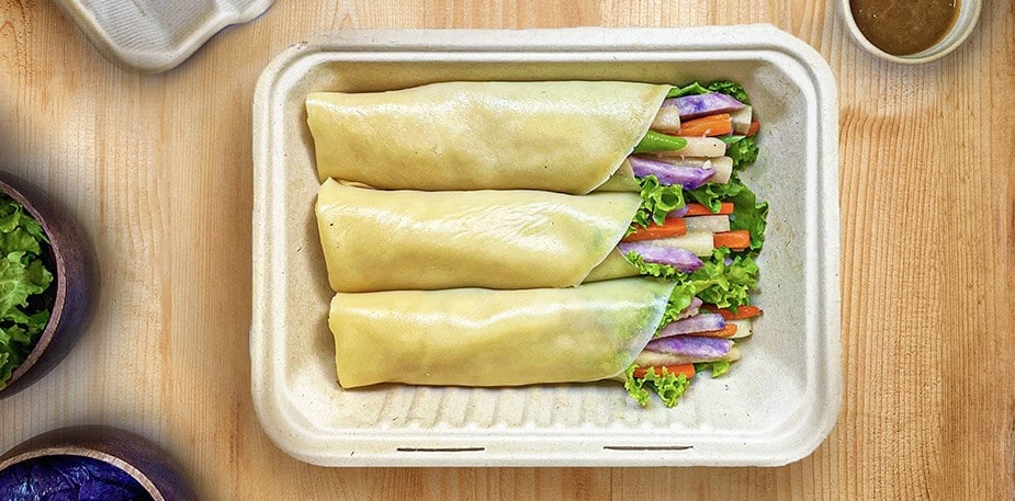 Fresh Lumpia with Ube