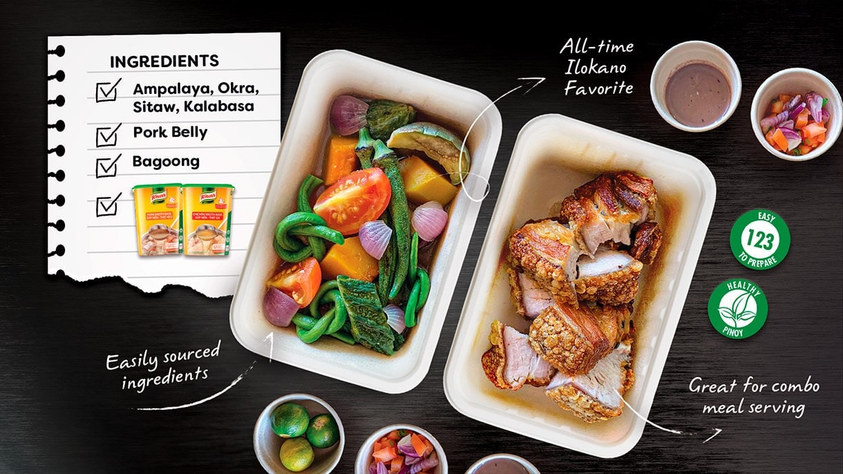 Infographic of Pinakbet with Lechon Kawali Recipe Key Components Infographic of Pinakbet with Lechon Kawali Recipe Key Components