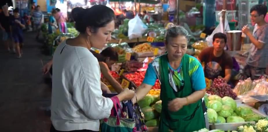 marketplace with two ladies