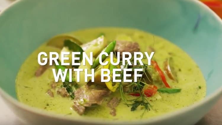 green curry with beef