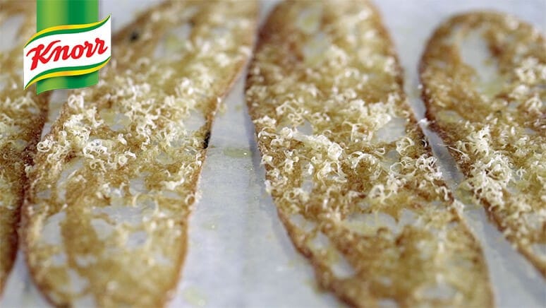 truffle potato soup with crostini