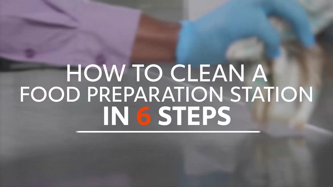 How to clean food preparation station