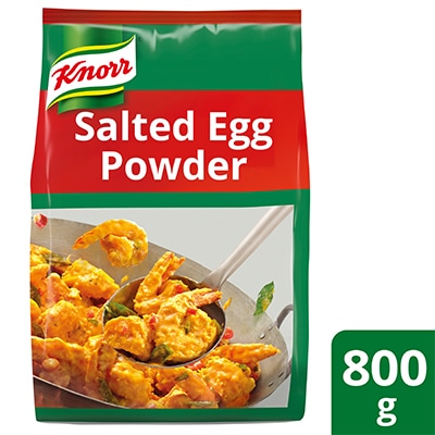Knorr Salted Egg Powder 800g - Use Knorr Salted Egg Powder to create salted egg recipes that diners can't get enough of.