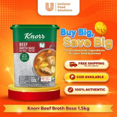 Knorr Beef Broth Base 1.5kg - Knorr Beef Broth Base helps you consistently deliver a richer, full meaty flavor that diners love.
