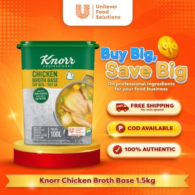 Knorr Chicken Broth Base 1.5kg - Knorr Chicken Broth Base helps you consistently deliver a richer, full meaty flavor that diners love.
