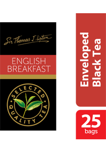 Thomas J. Lipton English Breakfast Tea 25 x 2.4g - Impress your guests with Sir Thomas Lipton teas, exclusively selected from the world’s renowned tea regions.
