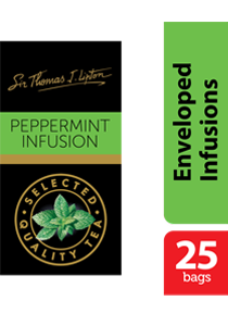 Thomas J. Lipton Peppermint Infusion Tea 25 x 1.5g - Impress your guests with Sir Thomas Lipton teas, exclusively selected from the world’s renowned tea regions