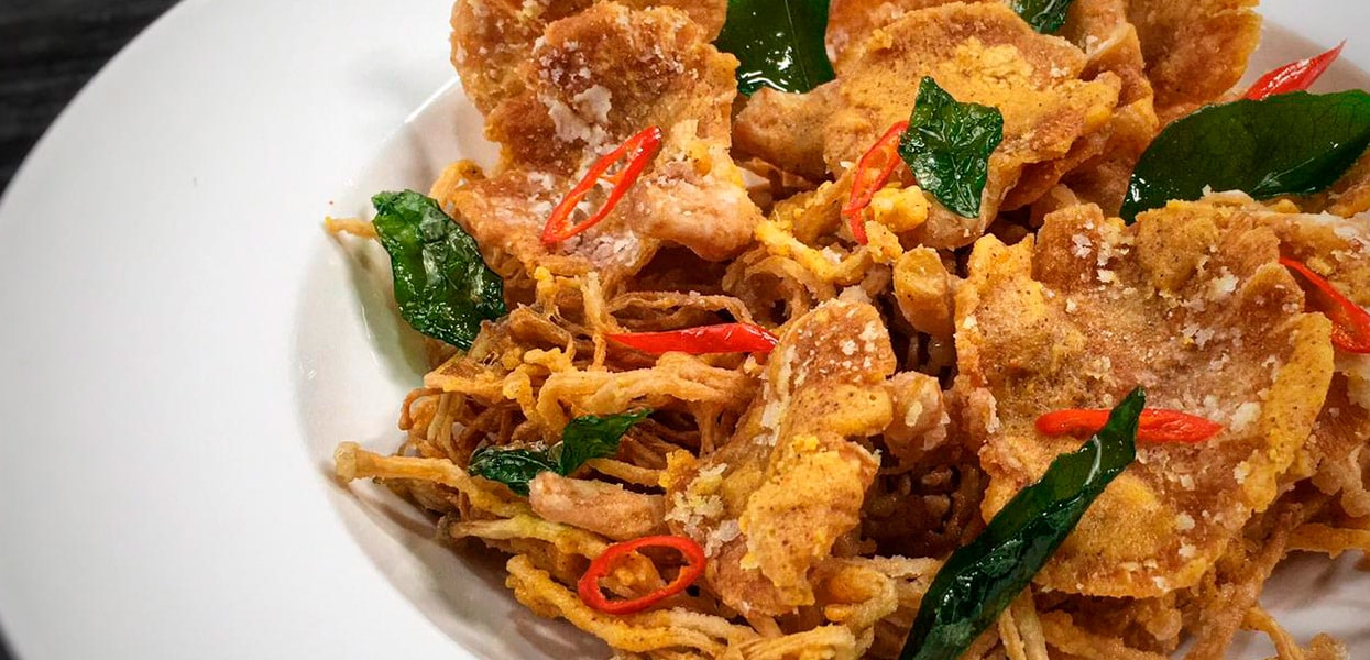 Crispy Salted Egg Oyster and Enoki Mushrooms – - Recipe