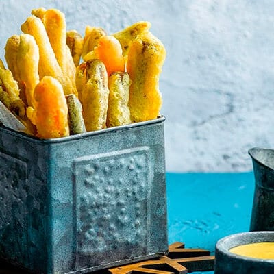Festive Crispy Salted Egg Vegetable Fritters Festive Crispy Salted Egg Vegetable Fritters