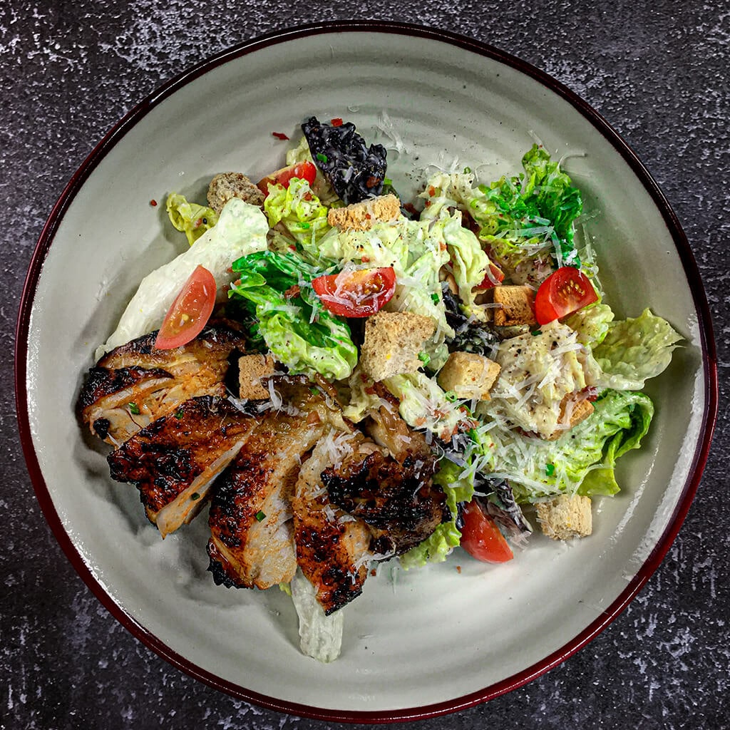 Caesar Salad with Grilled Chicken Inasal (Bacolod-Style Grilled Chicken) Caesar Salad with Grilled Chicken Inasal (Bacolod-Style Grilled Chicken)