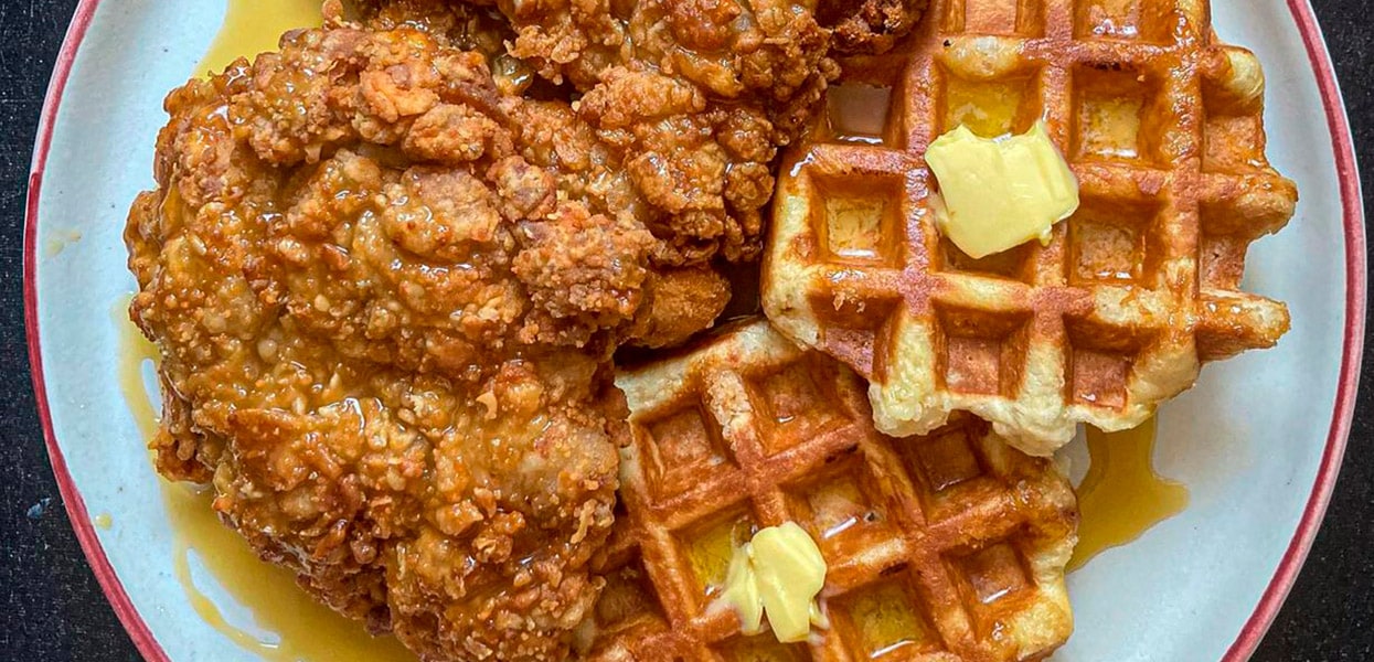 Crispy Fried Chicken Fillet with Waffles – - Recipe