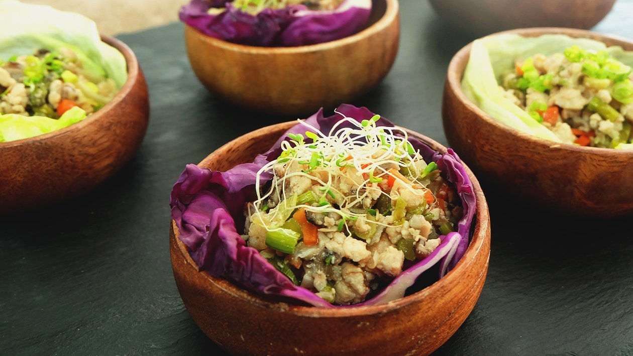Stir-Fried Chicken and Vegetables in Lettuce Cups – - Recipe