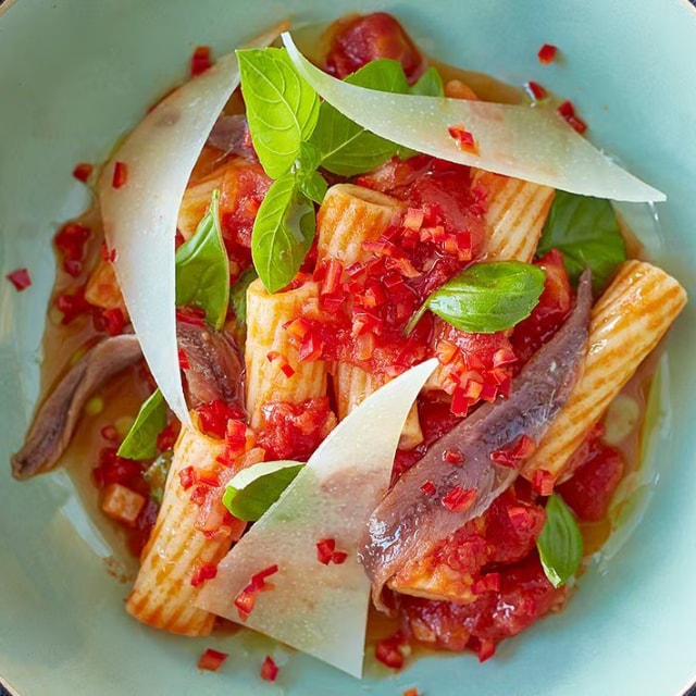 Pasta Arrabiata with Anchovies and Pecorino Pasta Arrabiata with Anchovies and Pecorino