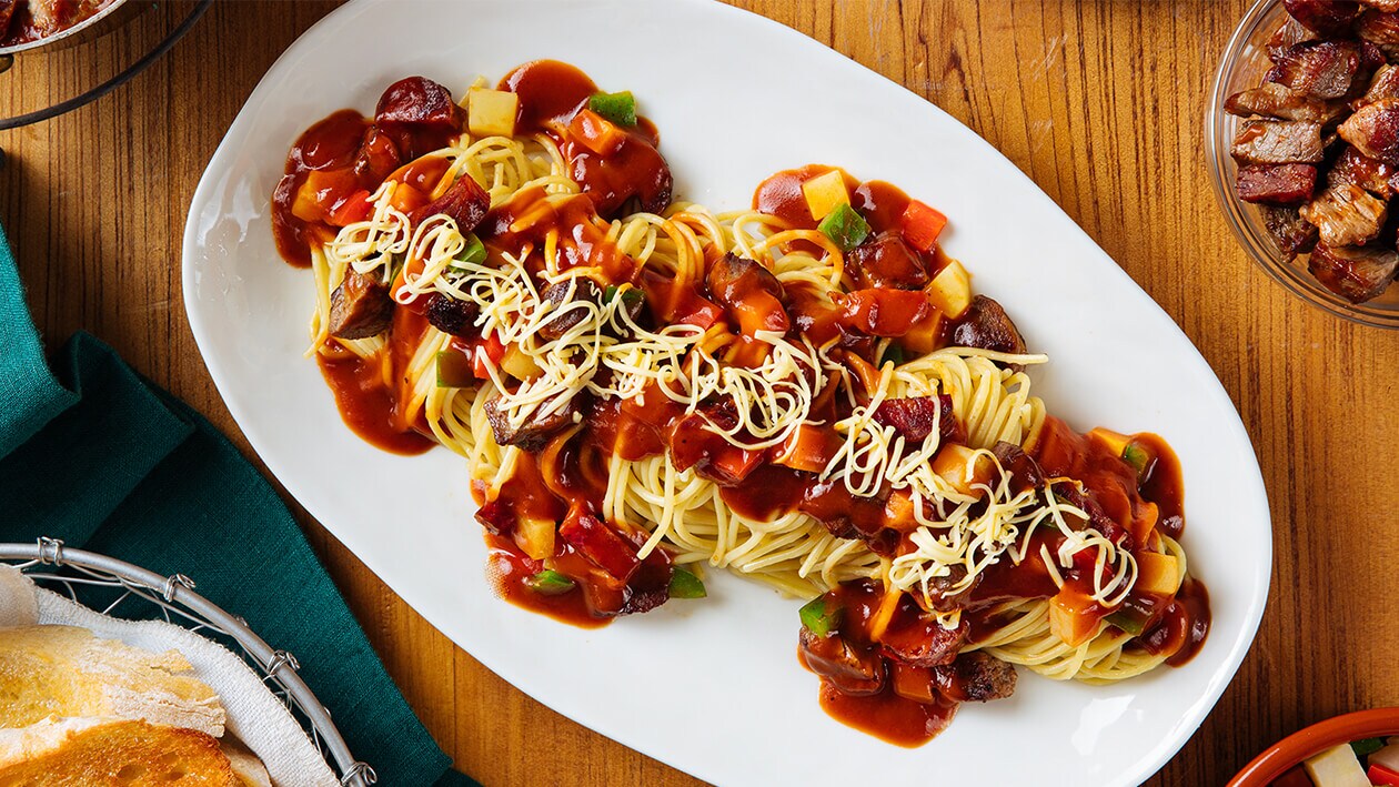 Beef Kaldereta Pasta Beef Kaldereta Pasta