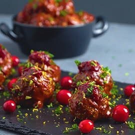 Cranberry BBQ Beef Meatballs Cranberry BBQ Beef Meatballs