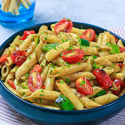 Charred Tomato Penne Pasta Salad Charred Tomato Penne Pasta Salad
