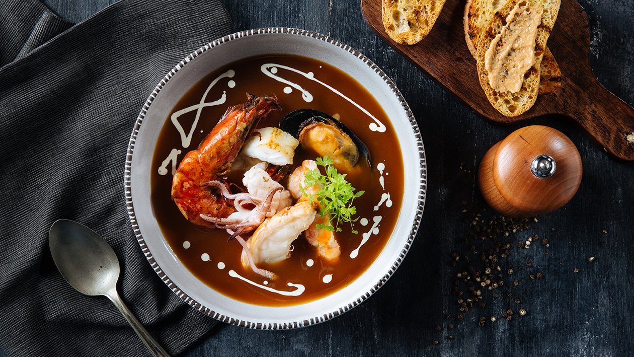 Bouillabaisse with Smoked Pepper Rouille