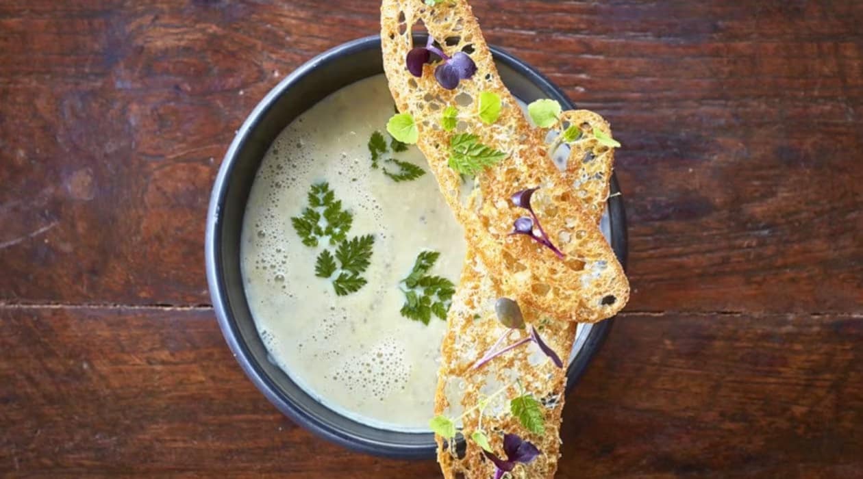 Truffle Potato Soup with Crostini – - Recipe