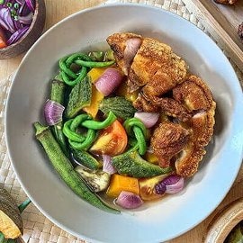 Pinakbet with Lechon Kawali Pinakbet with Lechon Kawali