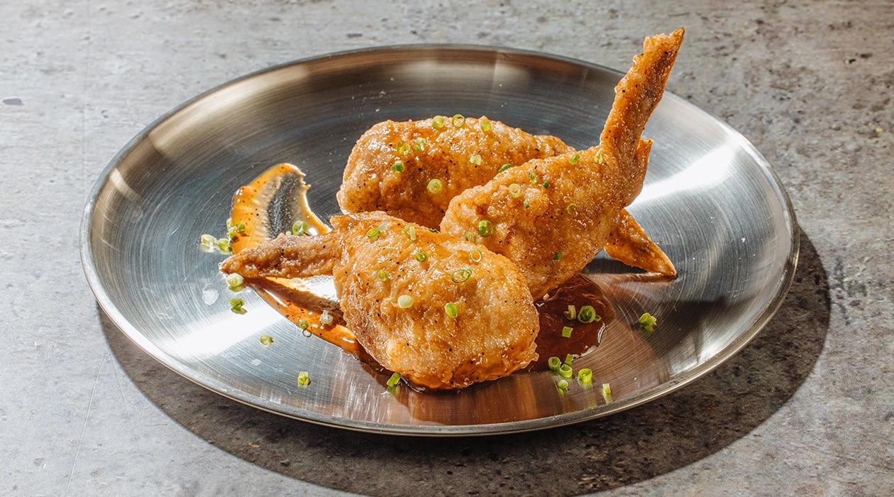 Deep-fried Stuffed Chicken Wings with Soy-Ketchup Glaze – - Recipe