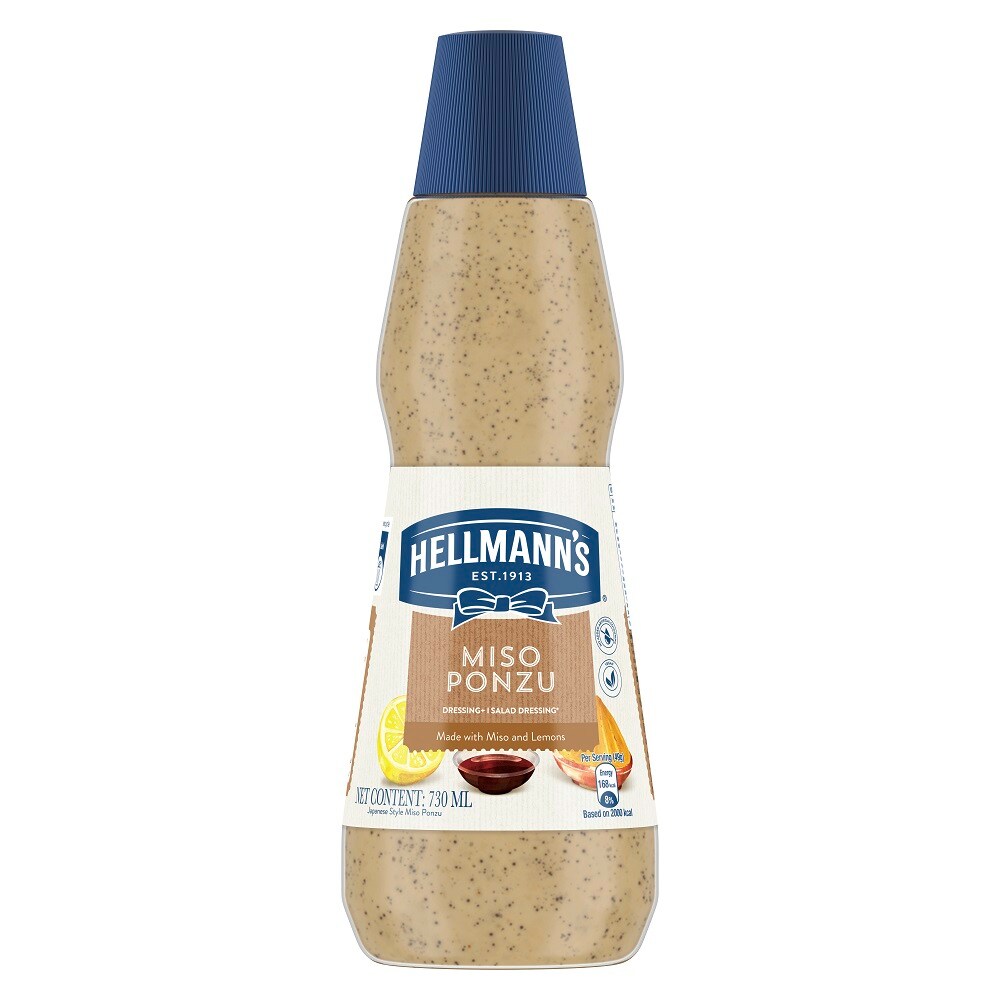 Hellmann's Miso Ponzu Dressing 730ml - With Hellmann's Dressings, I can create unique flavours for exciting dishes that my diners will love!