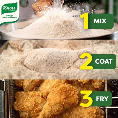 Knorr Professional Crispy Breading Mix 1kg - New Knorr Crispy Breading Mix — an all-in-one solution for fried chicken that's crispy, delicious, and easier to prepare than current preparation. And with CrispLock Coating, for chicken that stays crispy longer!