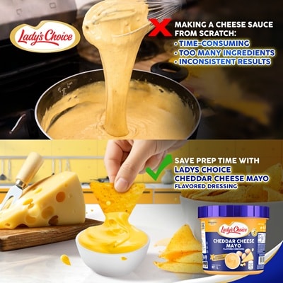 Lady's Choice Cheddar Cheese Mayo Flavoured Dressing 1L - 