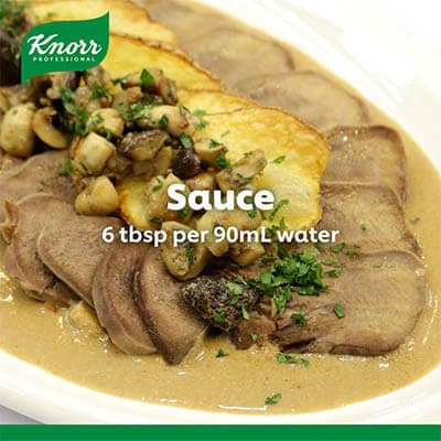 Knorr Cream of Mushroom Soup Mix 1kg - Made with real ingredients, Knorr Cream of Mushroom is a high quality base that help minimize your food costs.