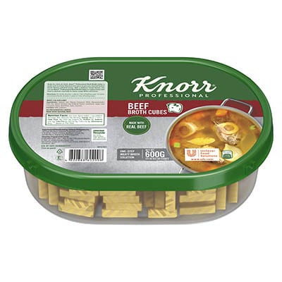 Knorr Beef Cubes Professional Pack 600g - Knorr Beef Cubes helps you consistently deliver a richer, full meaty flavor that diners love.