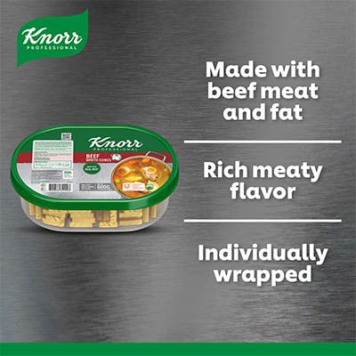 Knorr Beef Cubes Professional Pack 600g - Knorr Beef Cubes helps you consistently deliver a richer, full meaty flavor that diners love.