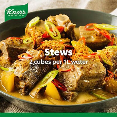 Knorr Beef Cubes Professional Pack 600g - Knorr Beef Cubes help you consistently deliver a richer, full meaty flavor that any diner would love.