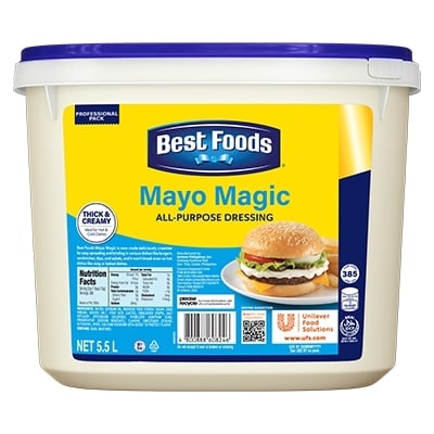 Best Foods Mayo Magic 5.5L - From sandwich spreads and dips to dressing and sauces, update your menu with the creamy deliciousness of Best Foods Mayo Magic.