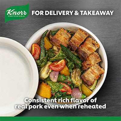 Knorr Pork Broth Base 1.5kg - Knorr Pork Broth Base helps you consistently deliver a richer, full meaty flavor that diners love.