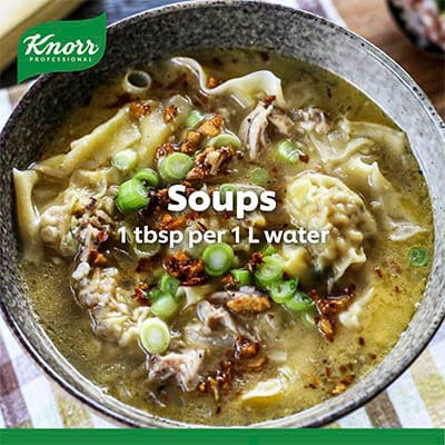 Knorr Pork Broth Base 1.5kg - Knorr Pork Broth Base helps you consistently deliver a richer, full meaty flavor that diners love.